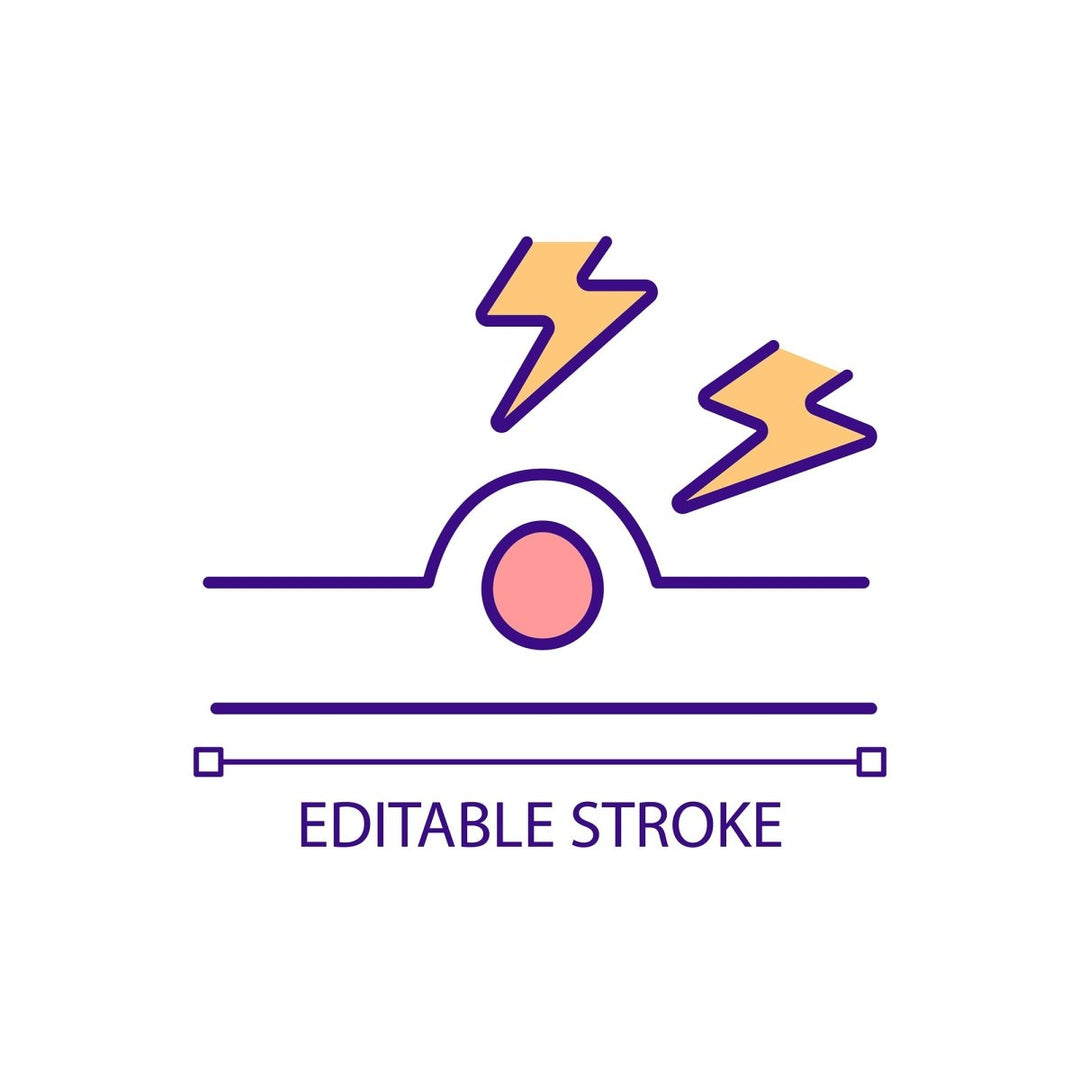 Teenage struggles RGB color icon set