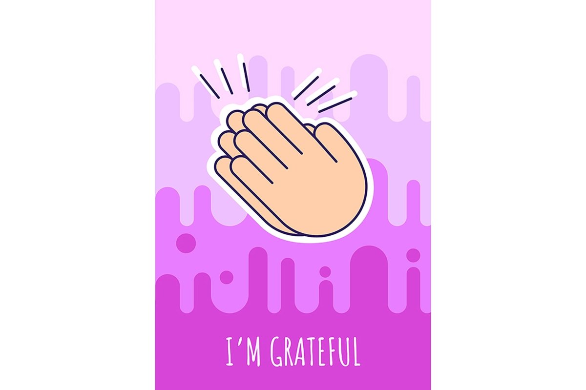 Thank you greeting cards with color icon element set