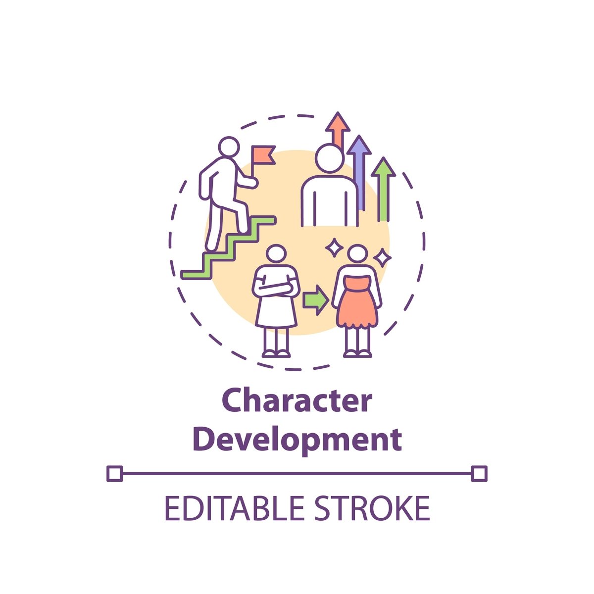 Thinking and creativity concept icons bundle