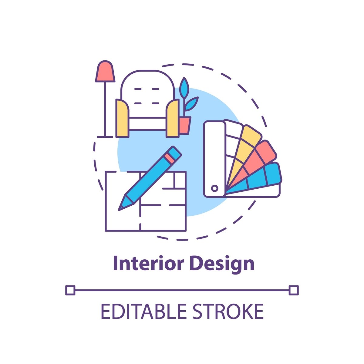 Thinking and creativity concept icons bundle