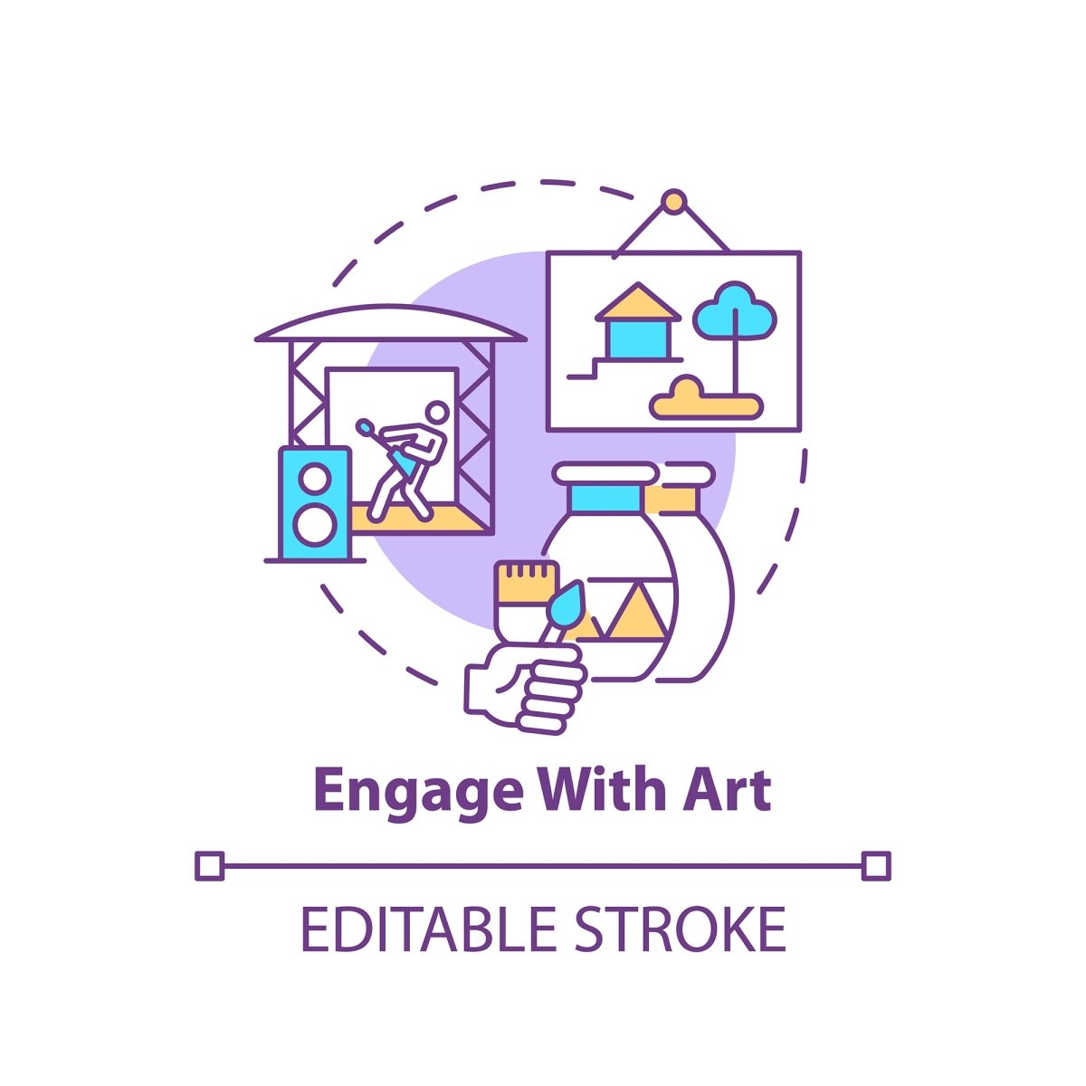 Thinking and creativity concept icons bundle