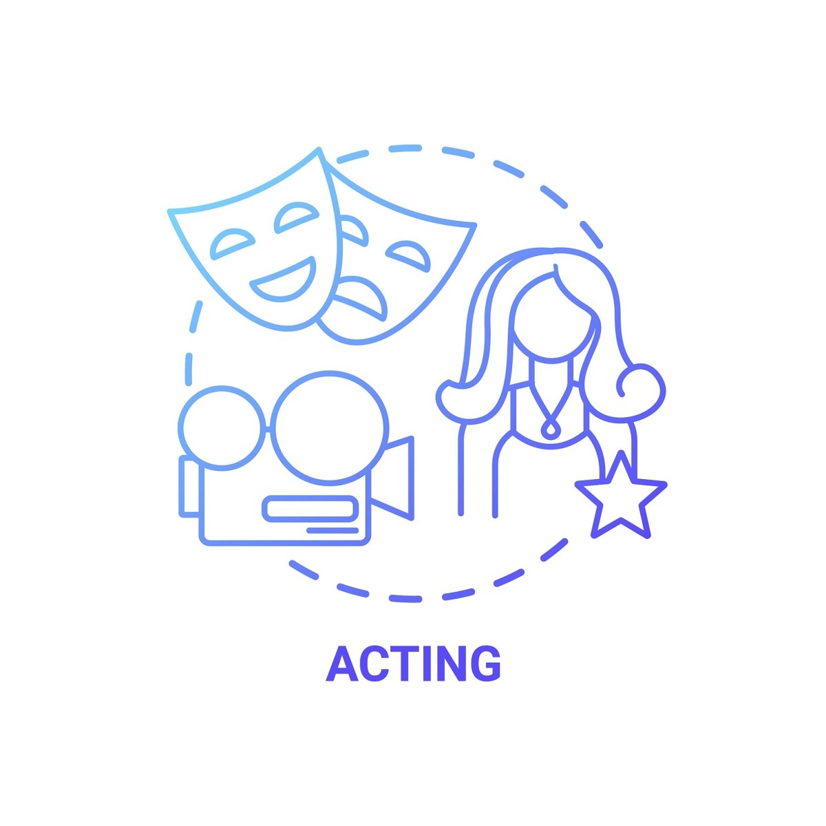 Thinking and creativity concept icons bundle