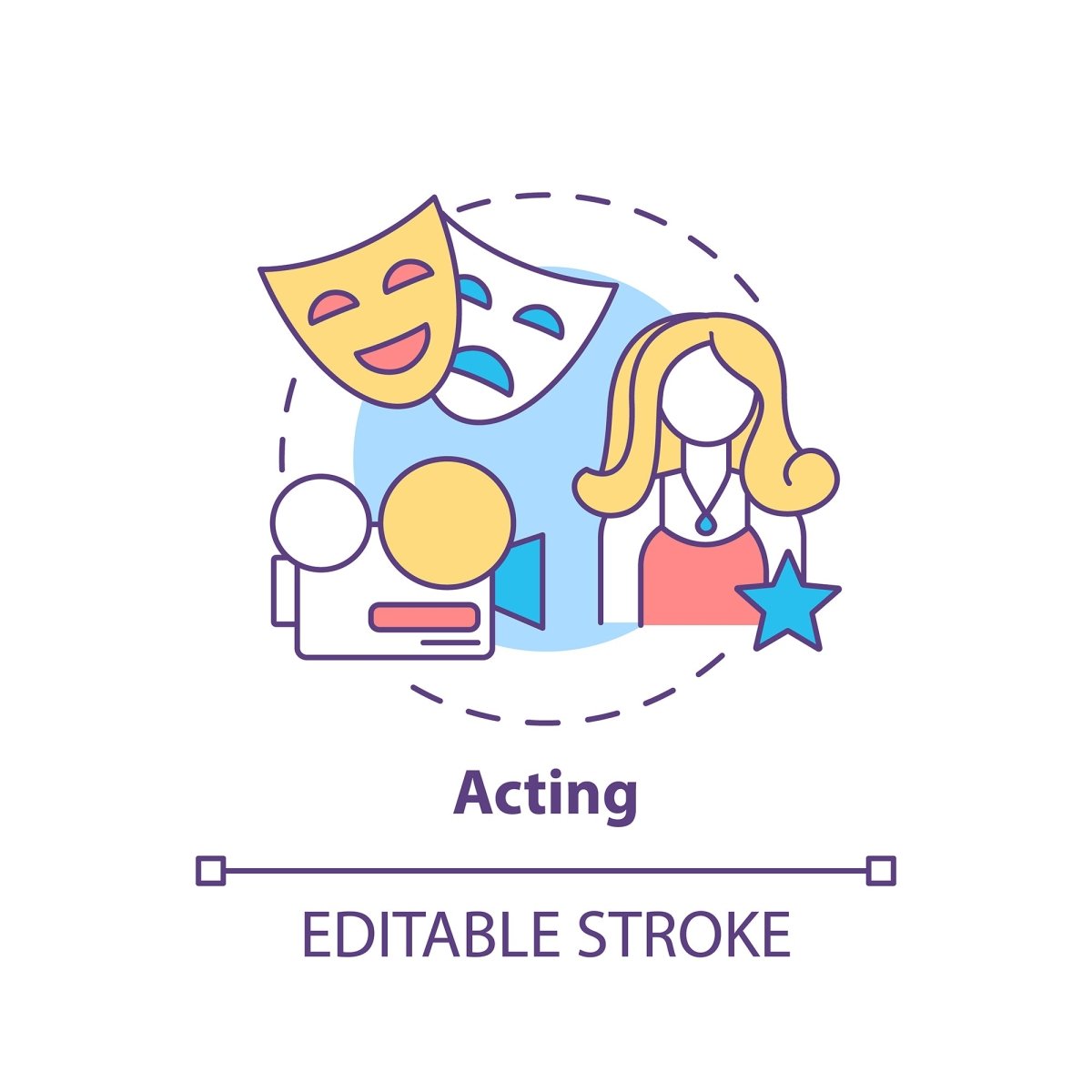 Thinking and creativity concept icons bundle