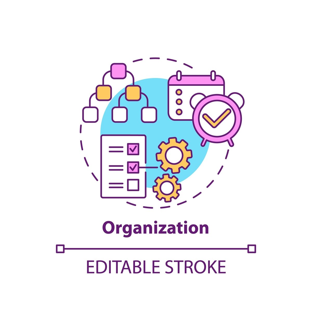 Thinking and creativity concept icons bundle