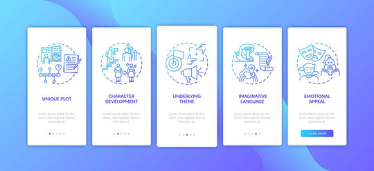 Thinking and creativity onboarding mobile app page screen bundle