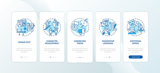 Thinking and creativity onboarding mobile app page screen bundle