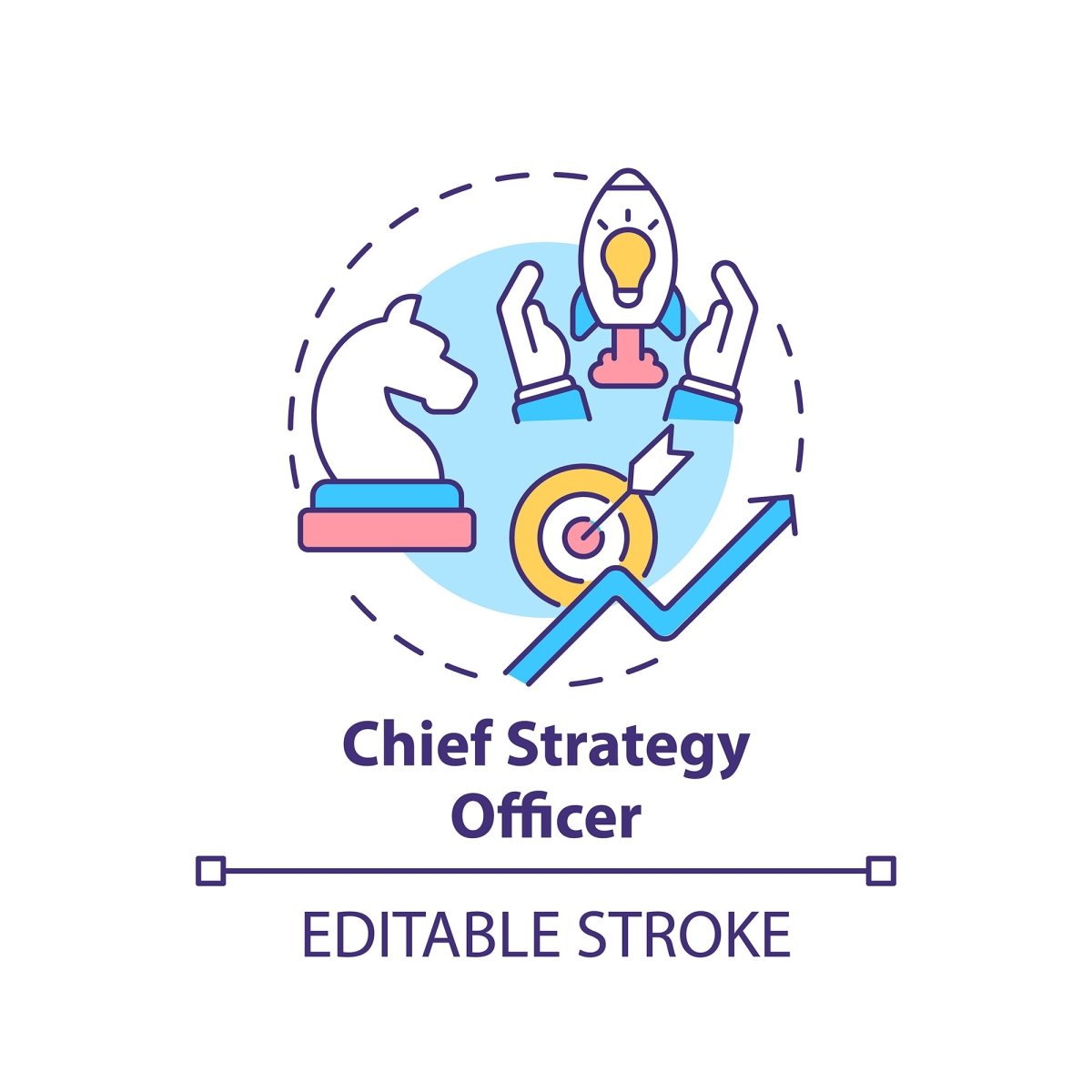 Top management concept icons bundle