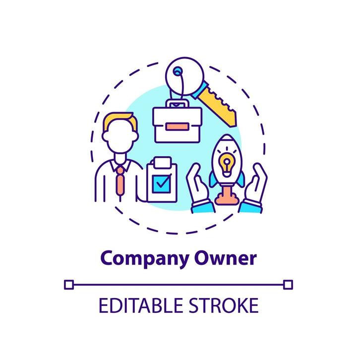 Top management concept icons bundle