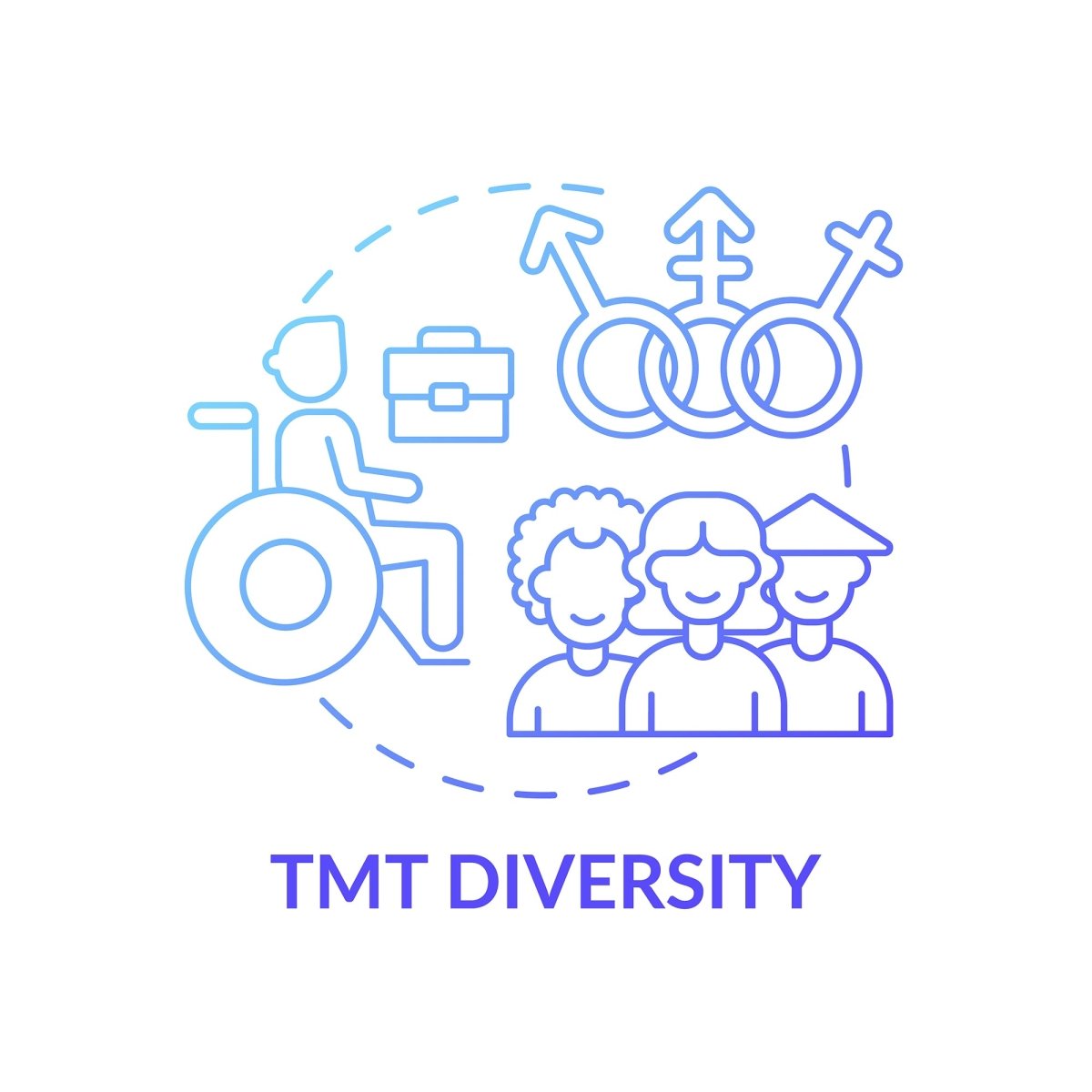 Top management concept icons bundle