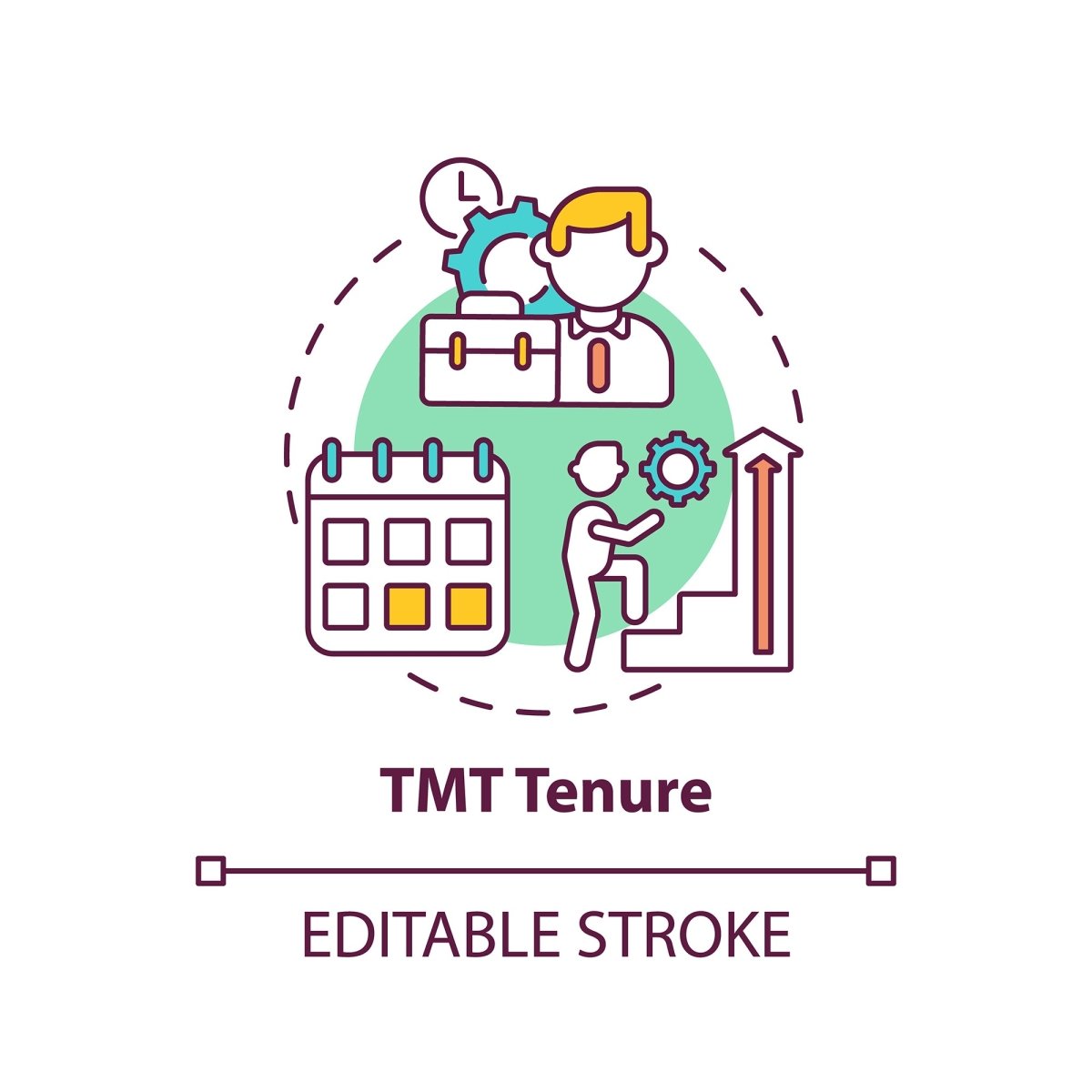 Top management concept icons bundle