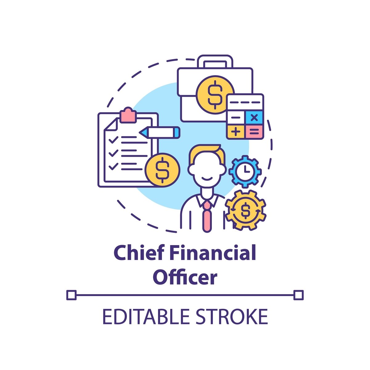 Top management concept icons bundle