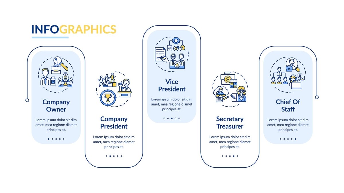 Top management vector infographic template bundle