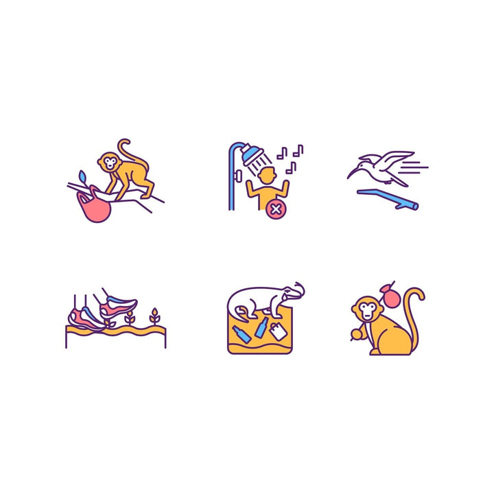 Tourism and travel icons bundle