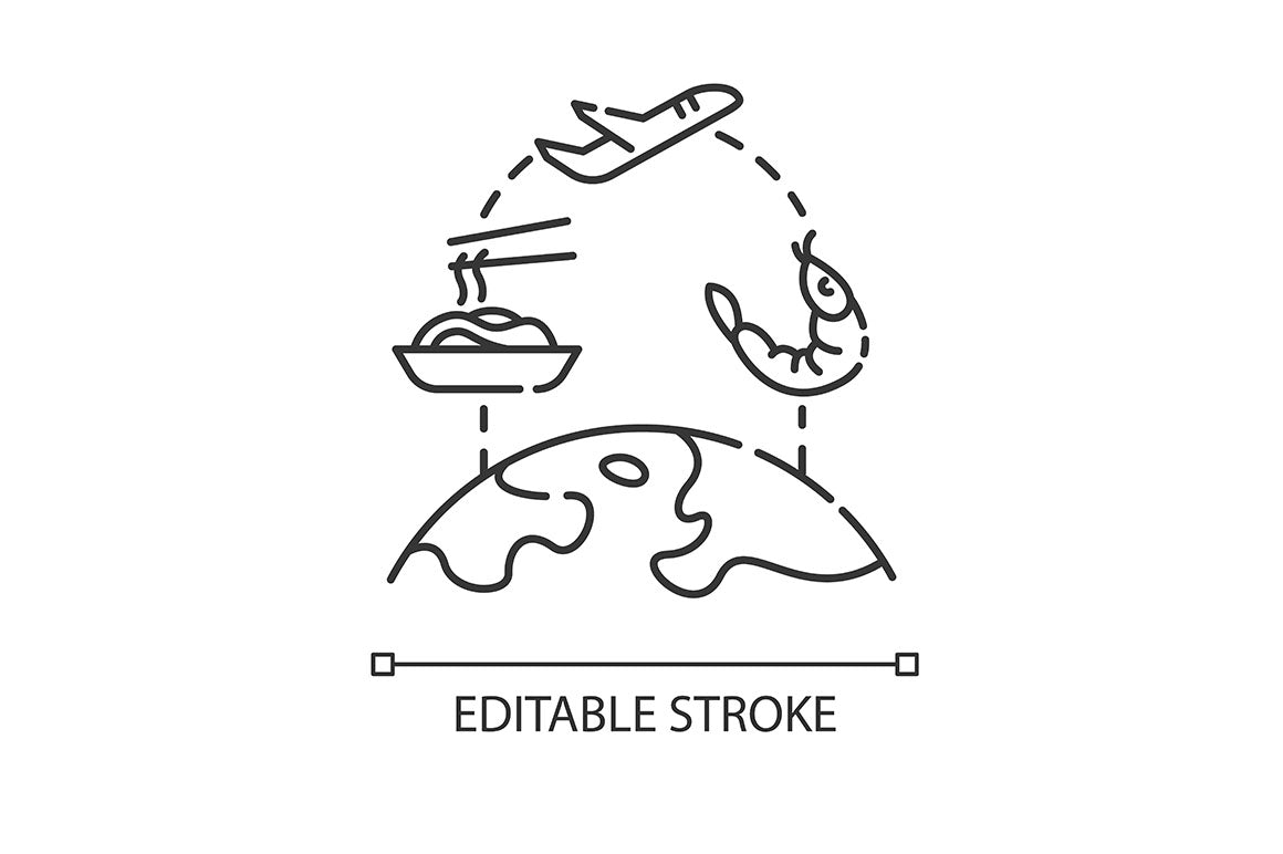Tourism pixel perfect linear icons set