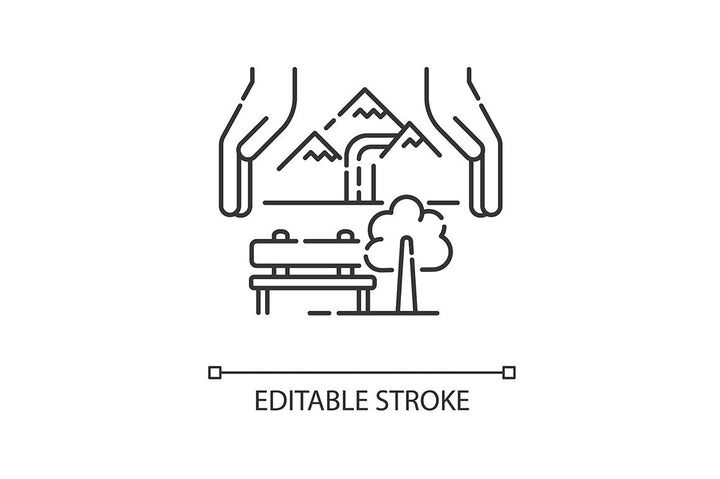 Tourism pixel perfect linear icons set