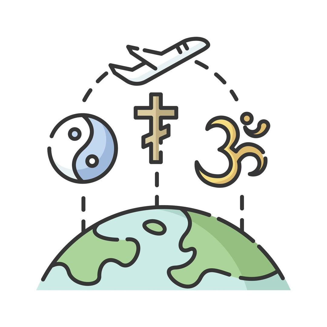 Tourism RGB color icons set