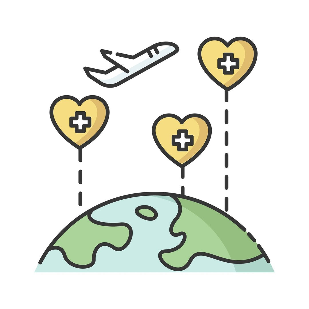 Tourism RGB color icons set