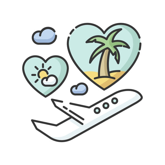 Tourism RGB color icons set
