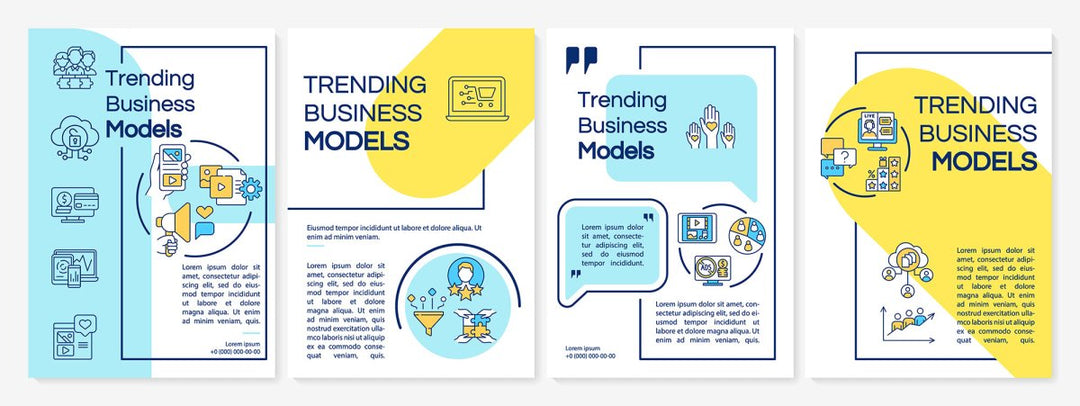 Traditional business model mint brochure template bundle