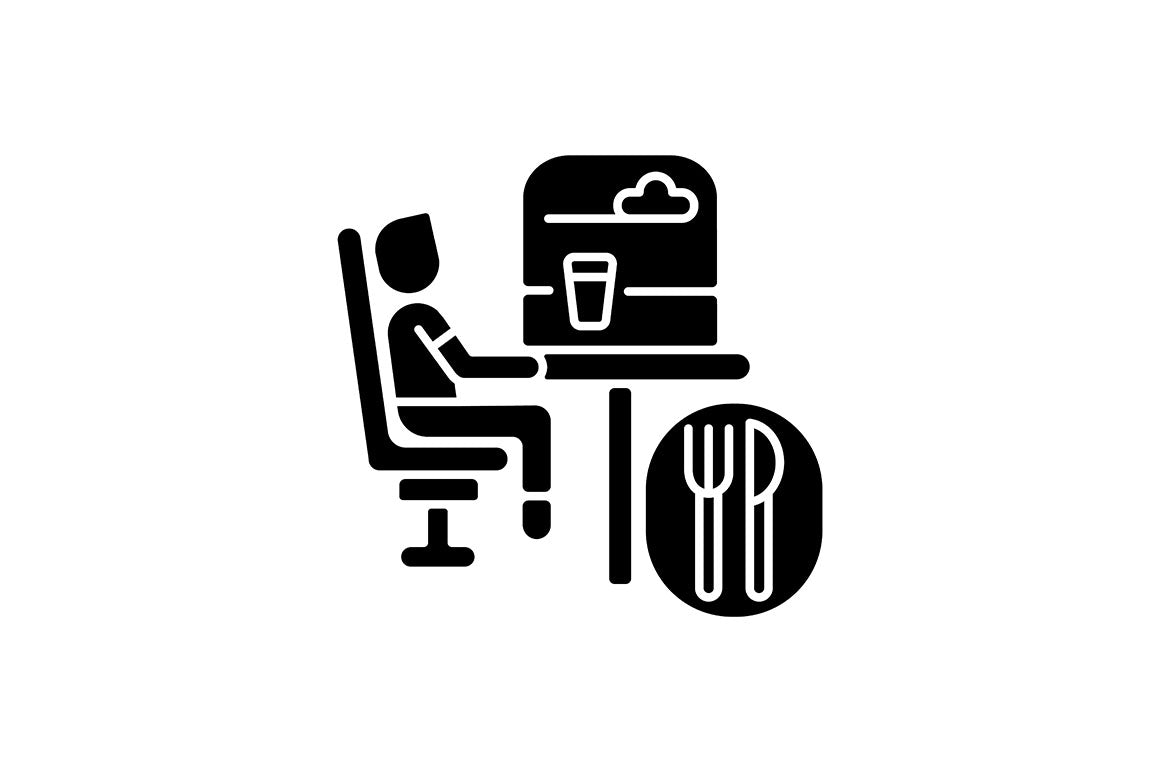 Train services black glyph icons set