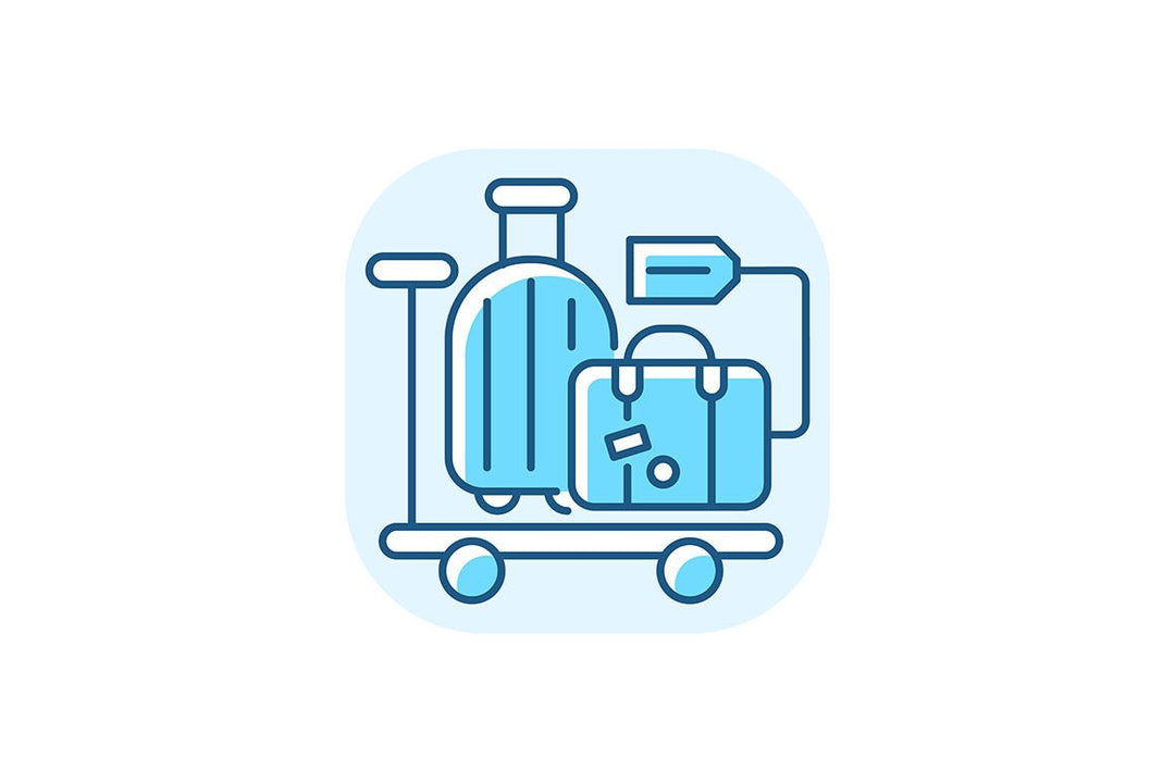 Train services blue RGB color icons set