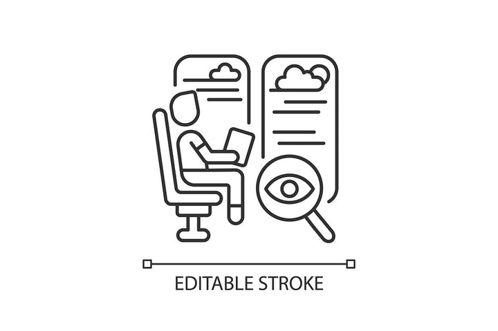 Train services linear icons set