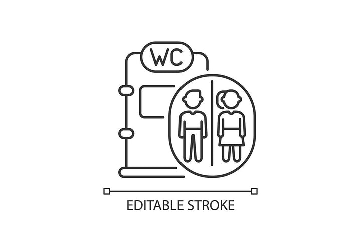 Train services linear icons set