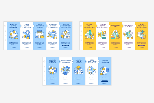 Trash Recycling Trends Templates Bundle