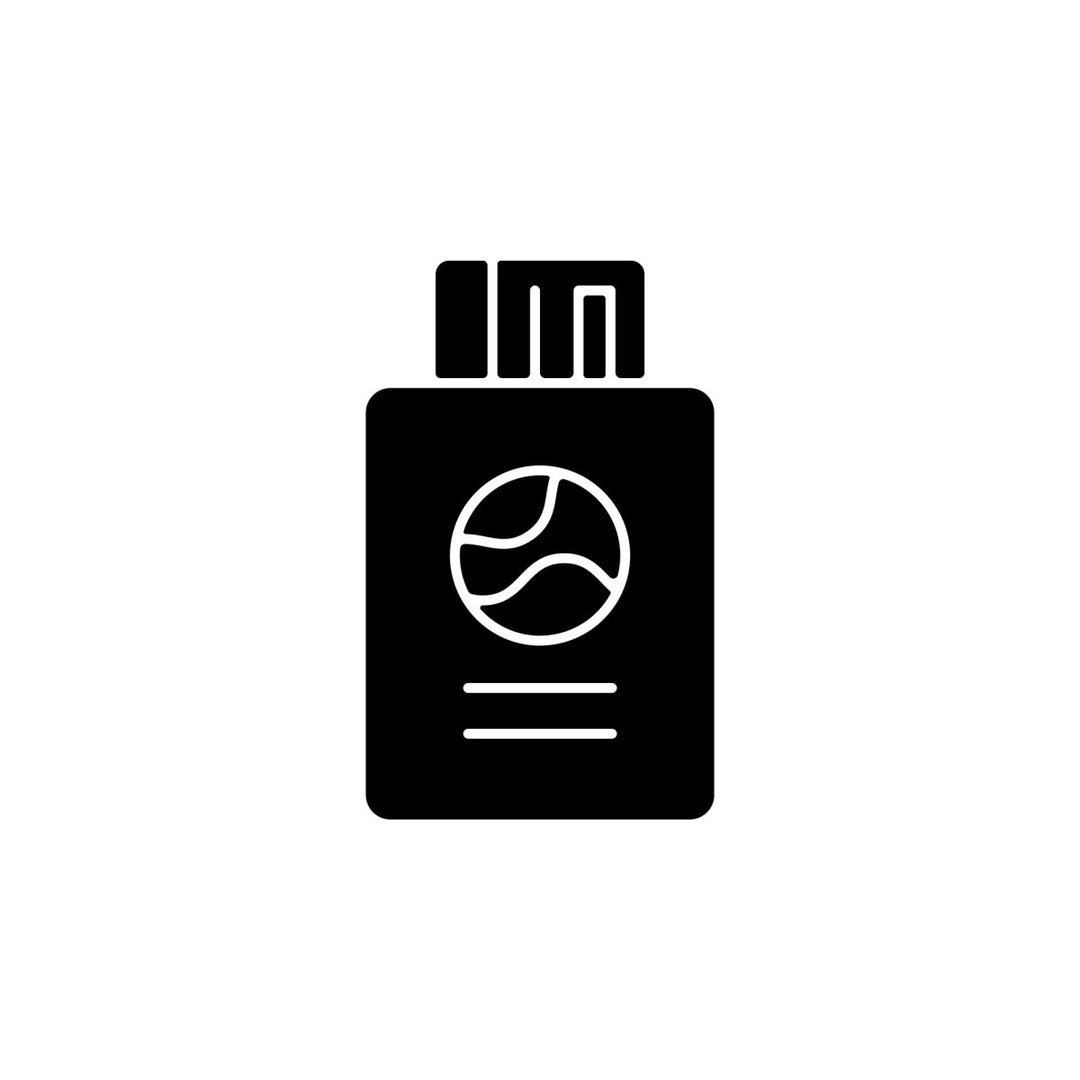 Travel size objects black glyph icons set on white space