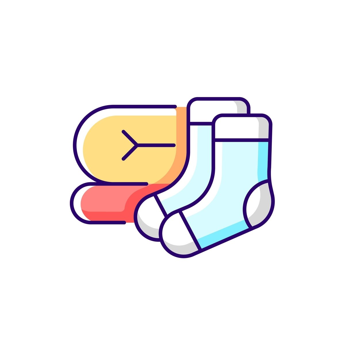 Travel size objects RGB color icons set