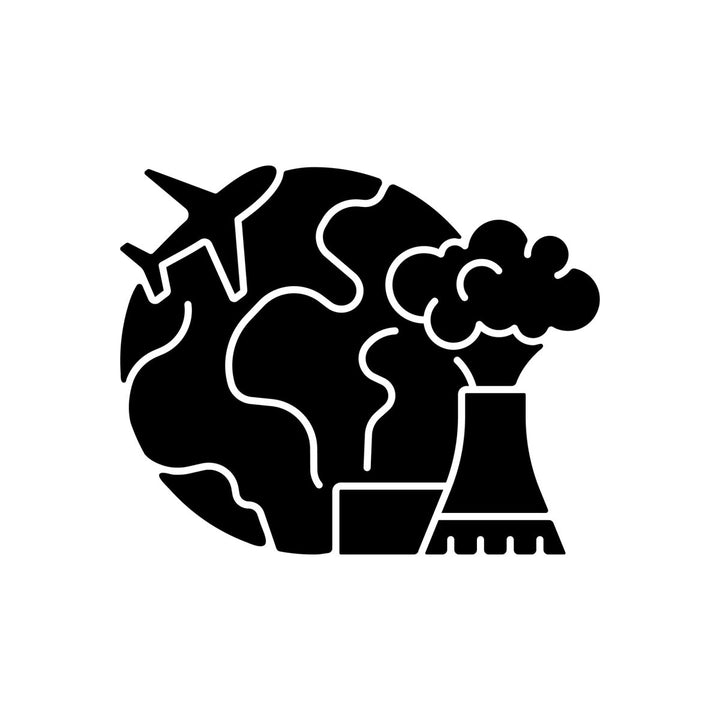 Types of travel black glyph icons set on white space