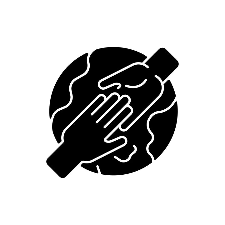 Types of travel black glyph icons set on white space