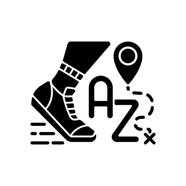 Types of travel black glyph icons set on white space