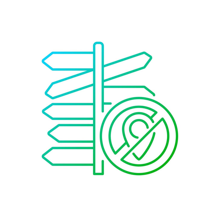 Types of travel gradient linear vector icons set