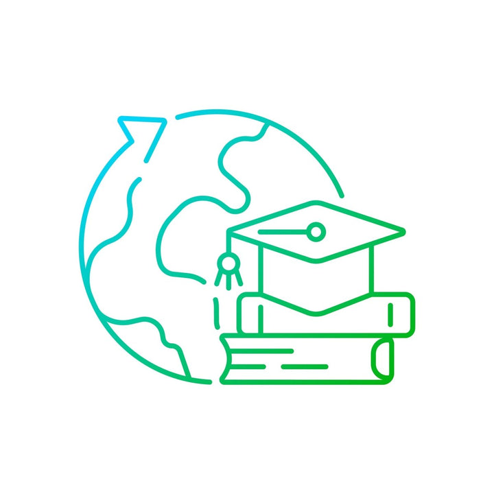 Types of travel gradient linear vector icons set