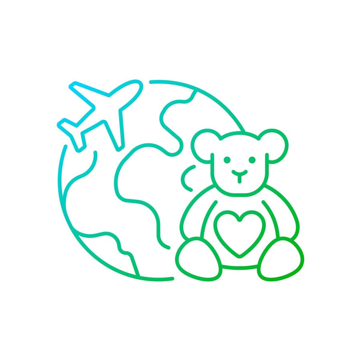 Types of travel gradient linear vector icons set