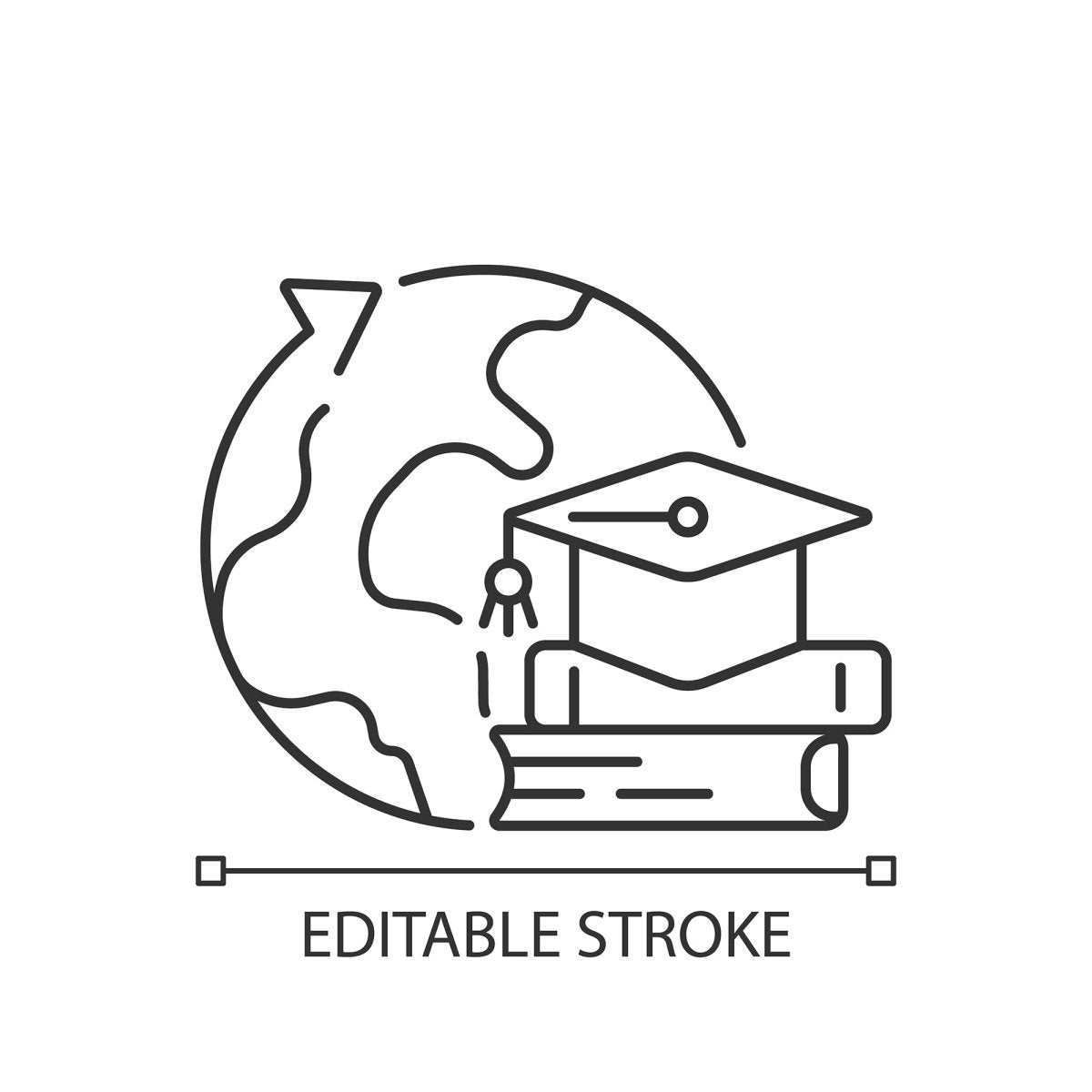 Types of travel linear icons set