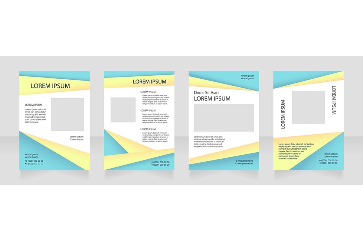 Universal blank brochure layout design
