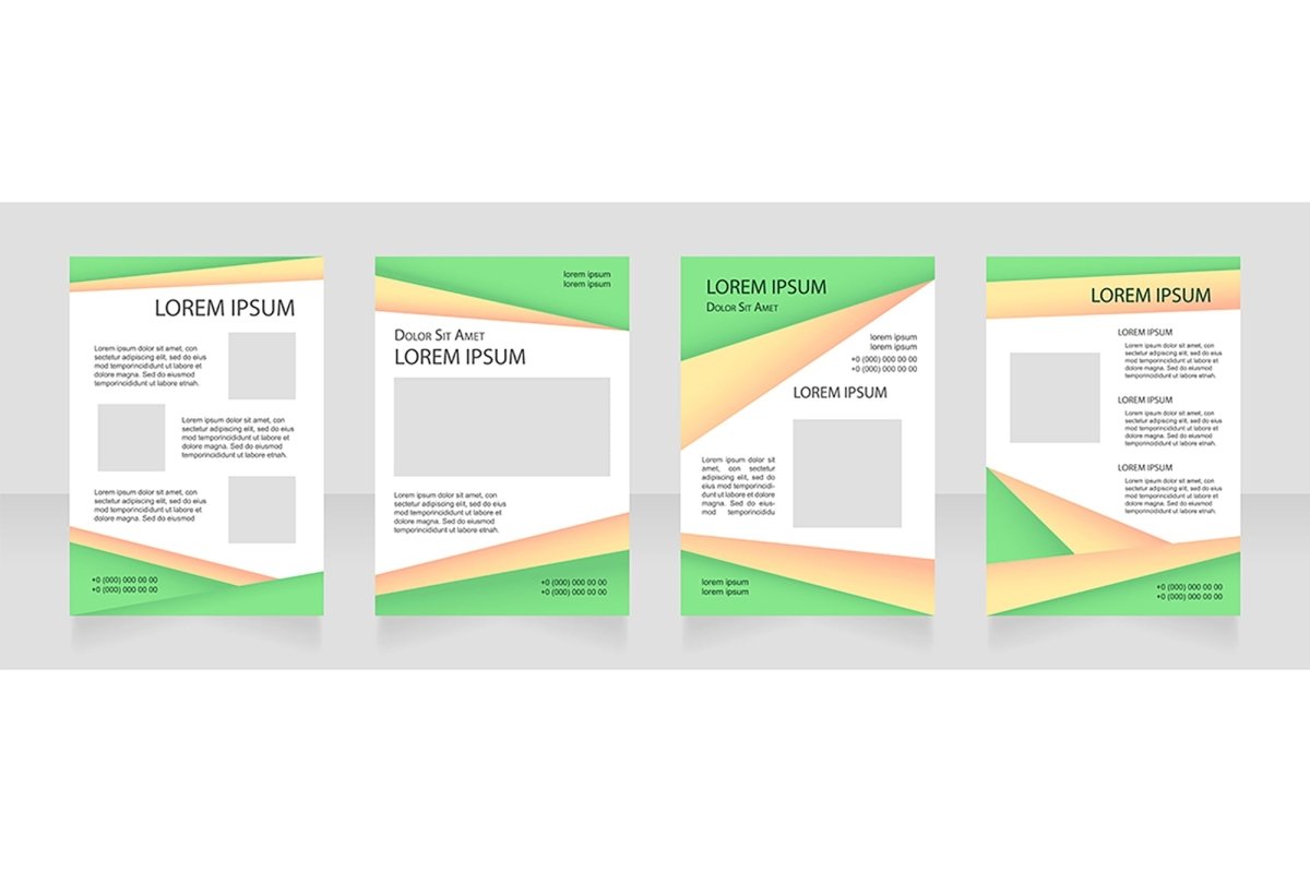 Universal blank brochure layout design