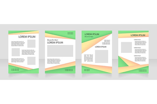 Universal blank brochure layout design