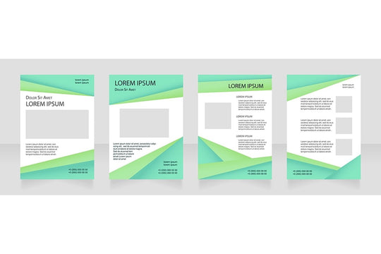 Universal blank brochure layout design