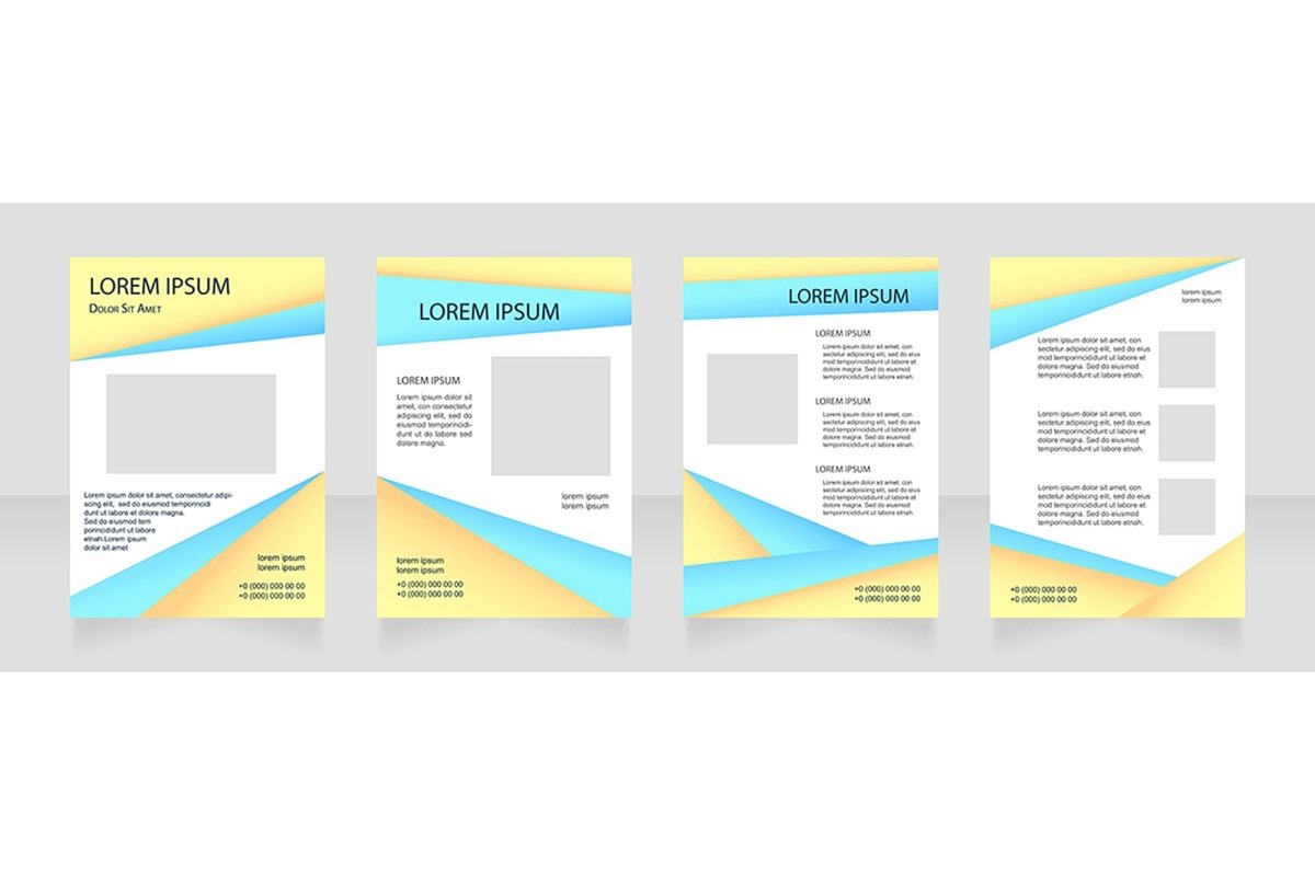 Universal blank brochure layout design