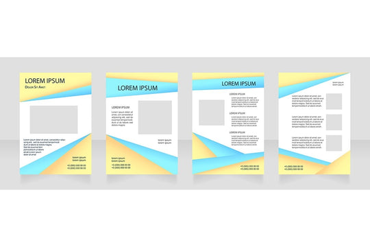 Universal blank brochure layout design