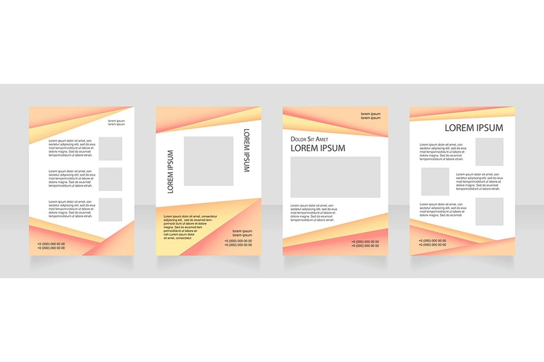 Universal blank brochure layout design