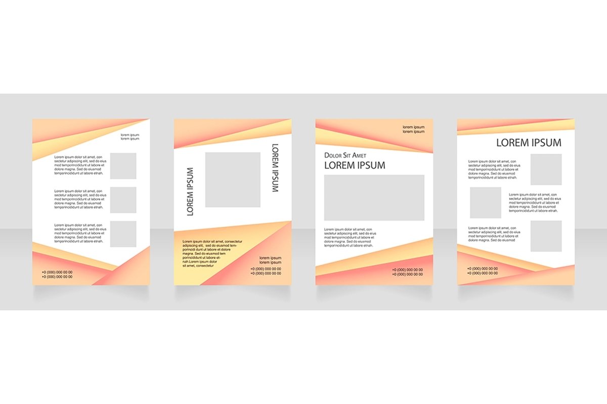 Universal blank brochure layout design