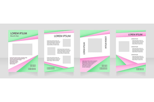 Universal blank brochure layout design