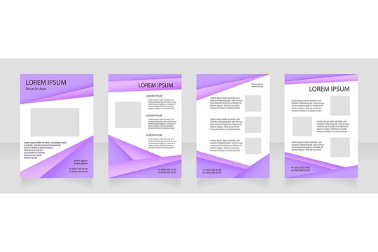 Universal blank brochure layout design