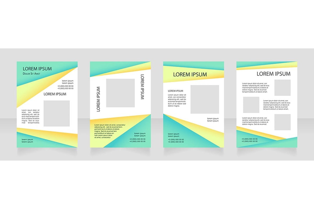 Universal blank brochure layout design