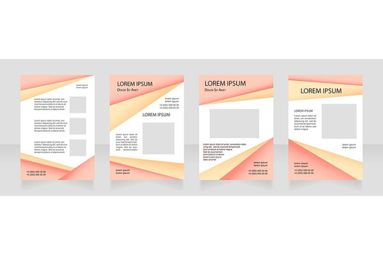 Universal blank brochure layout design