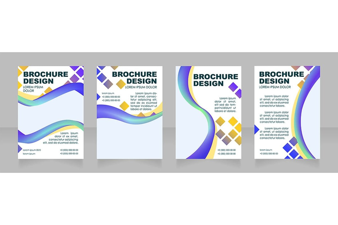 Universal blank brochure layout design